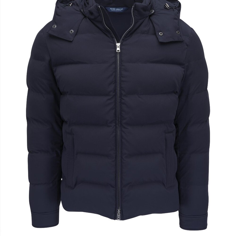 Peter Millar Cortina Quilted Bomber Size M in navy NWT